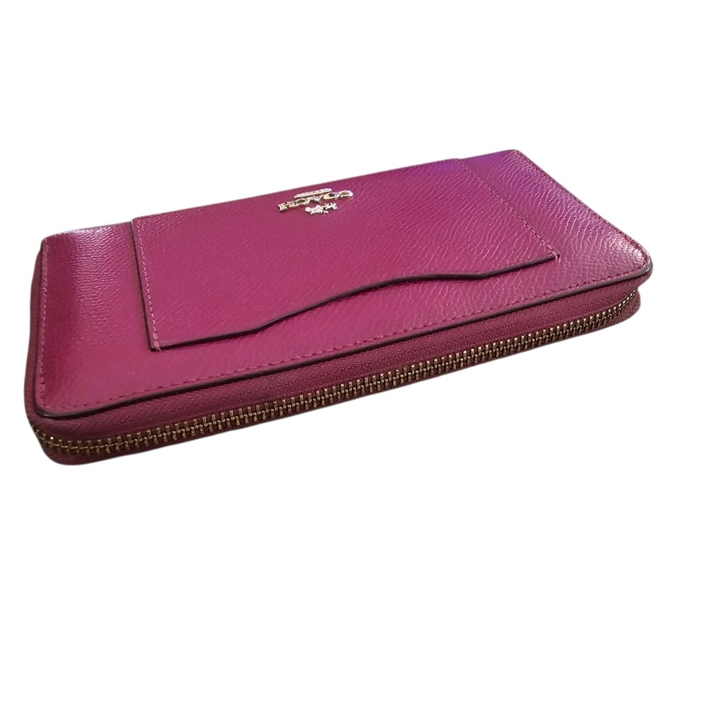 Coach Accordion Zip Around Crossgrain Leather Wallet - Picture 5 of 13